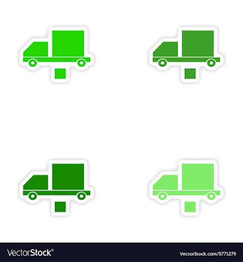 Assembly realistic sticker design on paper vector image