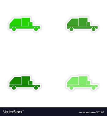 Assembly realistic sticker design on paper vector image