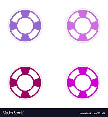 Assembly realistic sticker design on paper vector image
