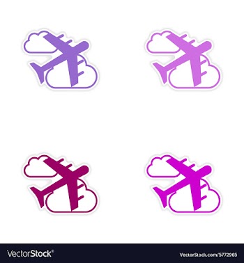 Assembly realistic sticker design on paper vector image