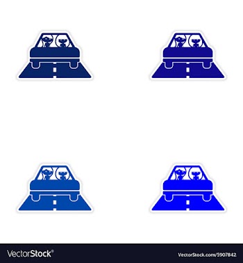 Assembly realistic sticker design on paper vector image