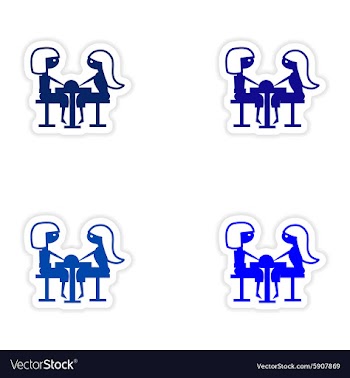 Assembly realistic sticker design on paper vector image