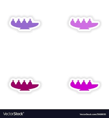 Assembly realistic sticker design on paper vector image
