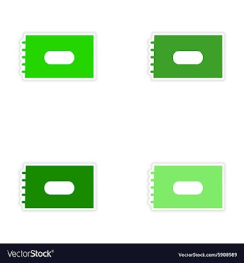 Assembly realistic sticker design on paper vector image