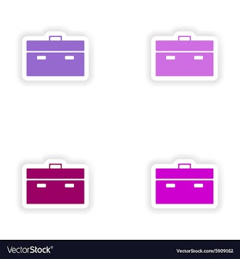 Assembly realistic sticker design on paper vector image