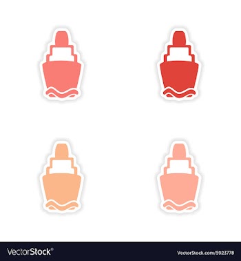 Assembly realistic sticker design on paper vector image