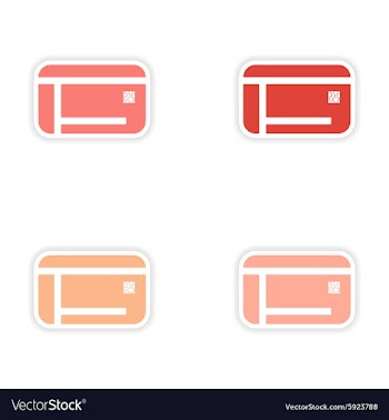 Assembly realistic sticker design on paper vector image