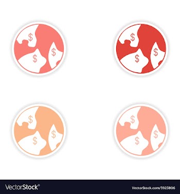 Assembly realistic sticker design on paper vector image