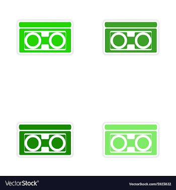Assembly realistic sticker design on paper vector image