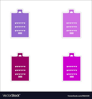 Assembly realistic sticker design on paper vector image