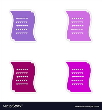 Assembly realistic sticker design on paper vector image