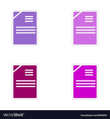 Assembly realistic sticker design on paper vector image