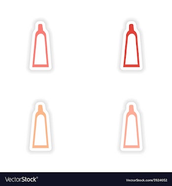 Assembly realistic sticker design on paper vector image