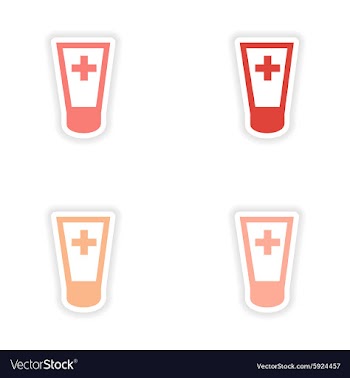 Assembly realistic sticker design on paper vector image