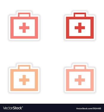 Assembly realistic sticker design on paper vector image