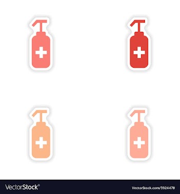 Assembly realistic sticker design on paper vector image