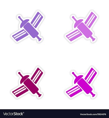 Assembly realistic sticker design on paper vector image