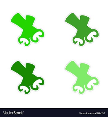 Assembly realistic sticker design on paper vector image