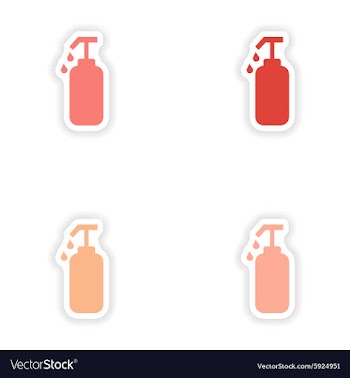 Assembly realistic sticker design on paper vector image