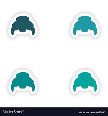 Assembly realistic sticker design on paper vector image