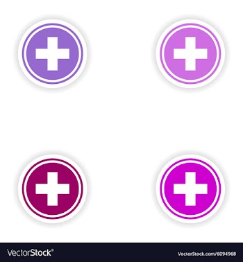 Assembly realistic sticker design on paper vector image