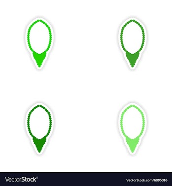 Assembly realistic sticker design on paper vector image