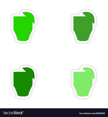 Assembly realistic sticker design on paper vector image