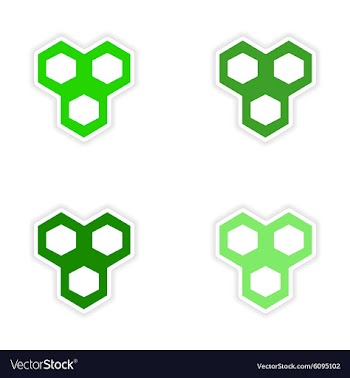 Assembly realistic sticker design on paper vector image