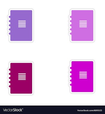 Assembly realistic sticker design on paper vector image