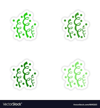 Assembly realistic sticker design on paper vector image