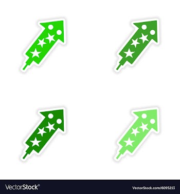 Assembly realistic sticker design on paper vector image