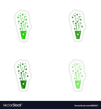 Assembly realistic sticker design on paper vector image