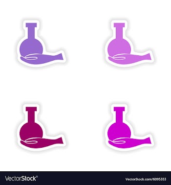 Assembly realistic sticker design on paper vector image