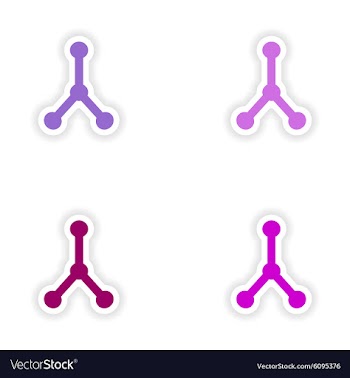 Assembly realistic sticker design on paper vector image