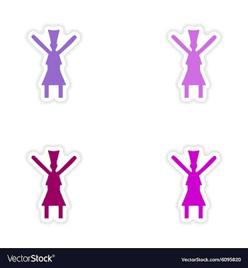 Assembly realistic sticker design on paper vector image