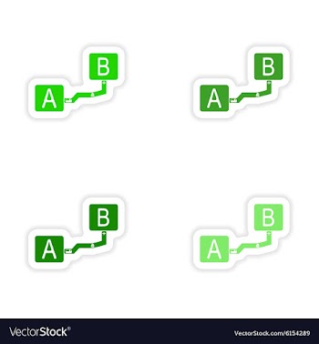 Assembly realistic sticker design on paper vector image