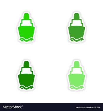 Assembly realistic sticker design on paper vector image