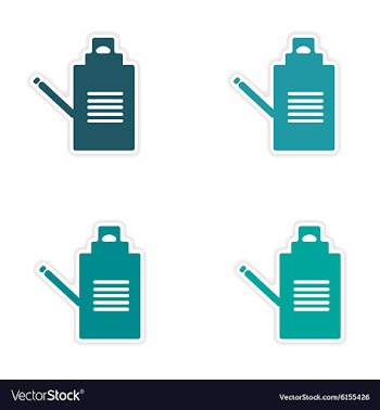 Assembly realistic sticker design on paper vector image