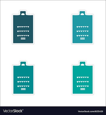 Assembly realistic sticker design on paper vector image