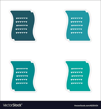 Assembly realistic sticker design on paper vector image