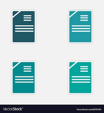 Assembly realistic sticker design on paper vector image