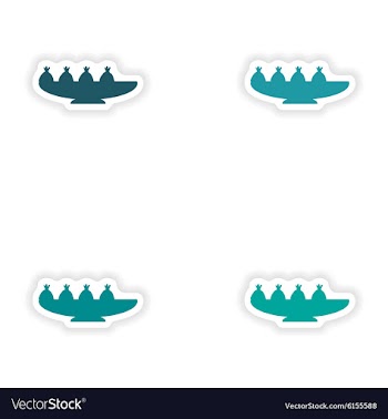 Assembly realistic sticker design on paper vector image