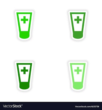 Assembly realistic sticker design on paper vector image