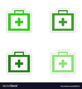 Assembly realistic sticker design on paper vector image