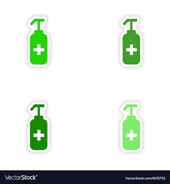Assembly realistic sticker design on paper vector image