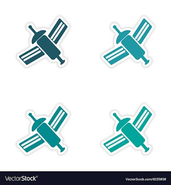 Assembly realistic sticker design on paper vector image