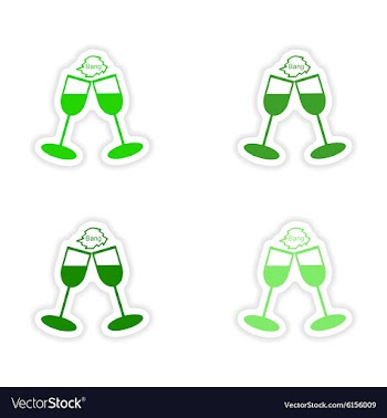 Assembly realistic sticker design on paper vector image