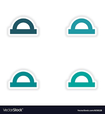 Assembly realistic sticker design on paper vector image