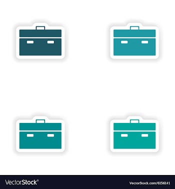 Assembly realistic sticker design on paper vector image