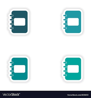 Assembly realistic sticker design on paper vector image